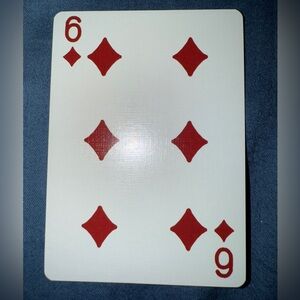 Coach Gold Trim Six of Diamonds Playing Card